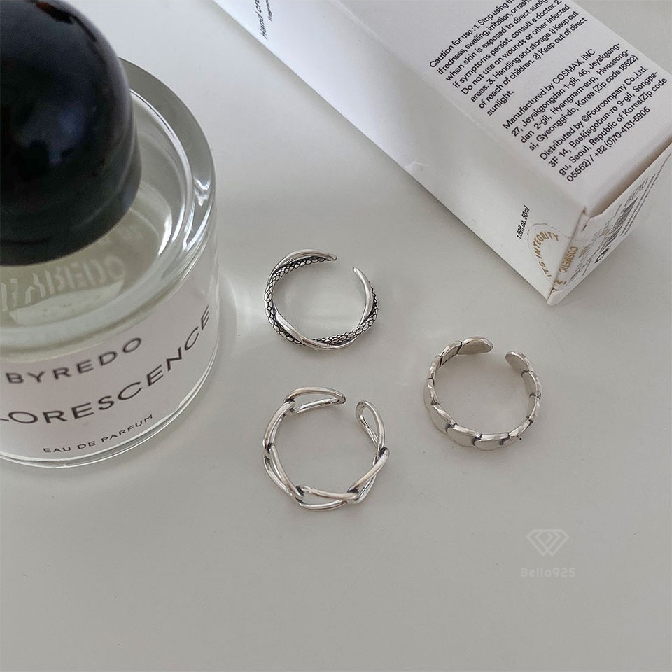 Nhẫn nữ Bella 925 nhẫn bạc cá tính