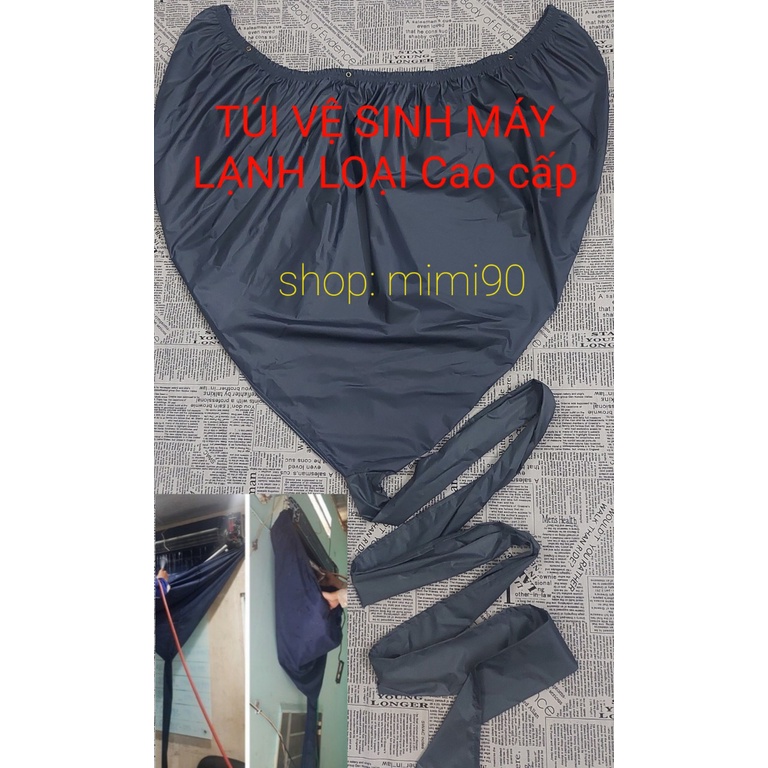 ̣Tặng dây rút - Áo Trùm Vệ Sinh Máy Lạnh Màu Xám Bạc, Vải Tổ Ong Loại 1, Bạt Vệ Sinh Điều Hoà, Túi rửa Máy Lạnh