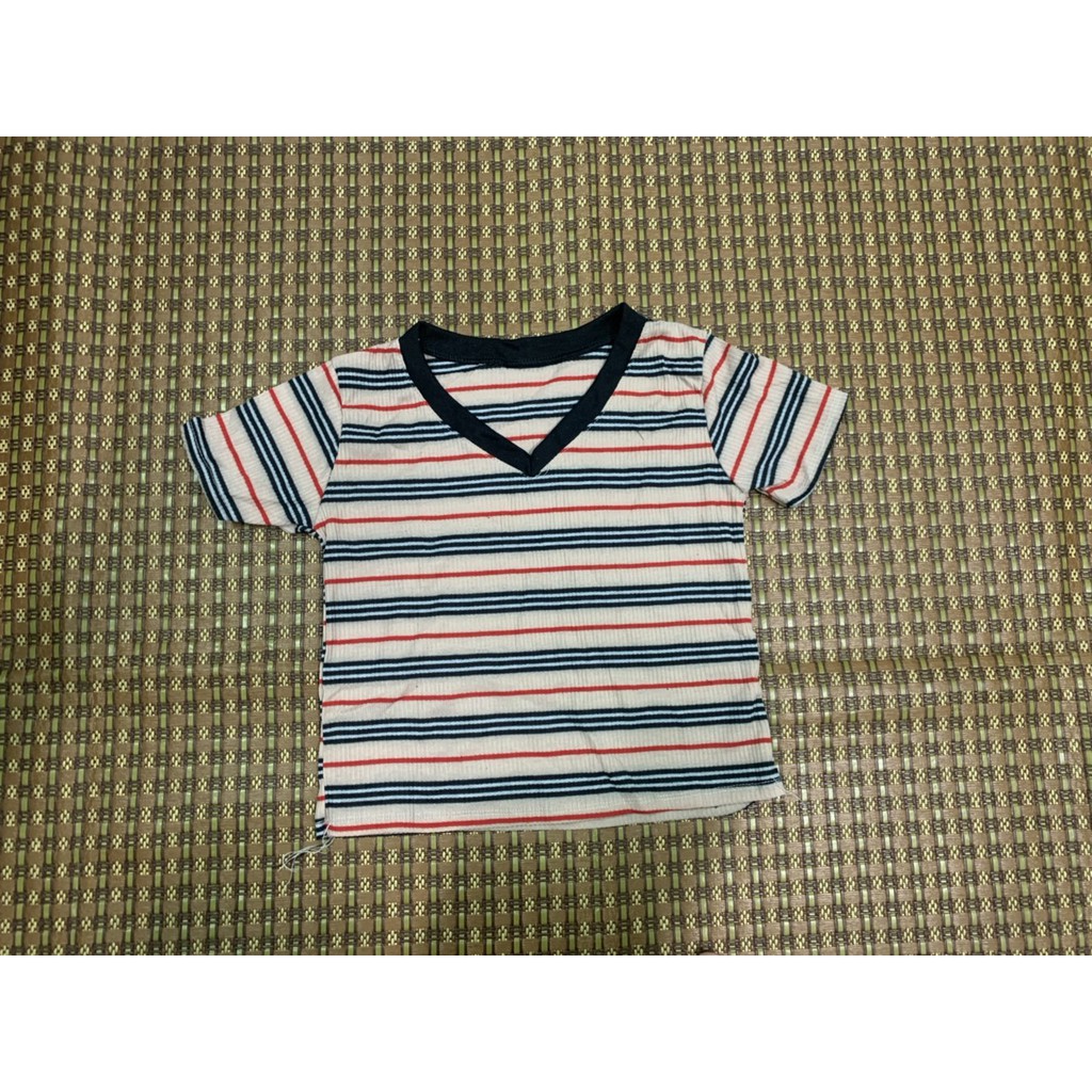 Áo croptop ôm body sọc cổ tim siêu xinh xắn hot mẫu xinh xắn nha khách iu ơi