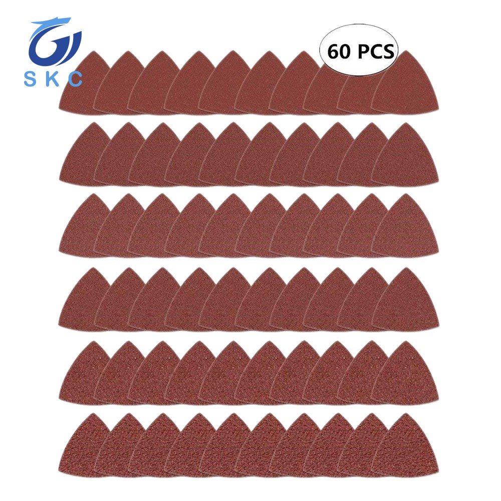 Set 60 miếng giấy nhám tam giác 3-1 / 8 Inch, 40 60 80 100 120 240 M8Vn