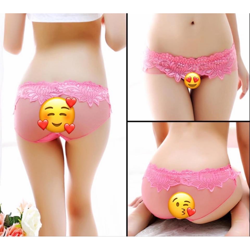 Đồ lót nữ trong suốt sexy eo thấp lưới siêu mỏng nhìn xuyên thấu vô hình liền mạch ren quần sịp phụ nữ trẻ