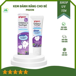 [CHÍNH HÃNG] KEM ĐÁNH RĂNG CHO BÉ PIGEON HƯƠNG TỰ NHIÊN + HƯƠNG NHO 45G