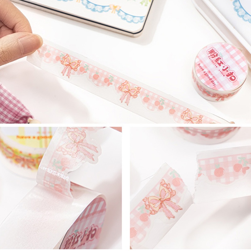 Cuộn Băng Dán Hình Nơ Trang Trí Thủ Công Rộng 20mm DIY Dễ Thương Dành Cho Học Sinh