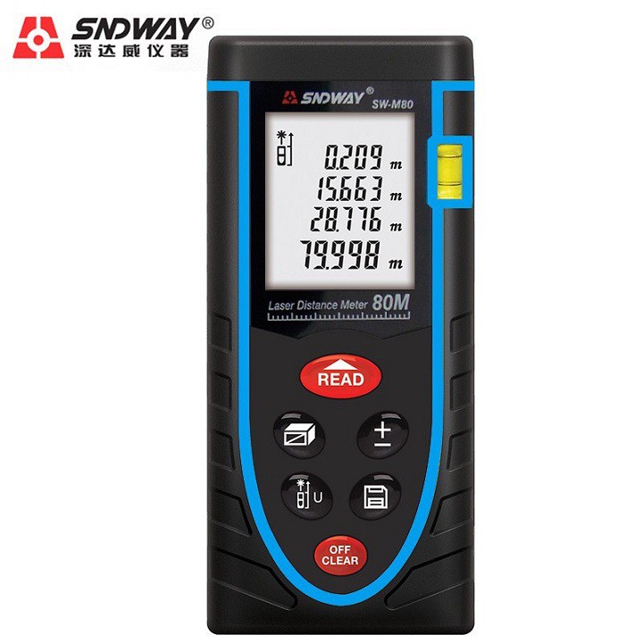 (SW-M80) - Thước đo khoảng cách bằng tia laser SNDWAY phạm vi 80m