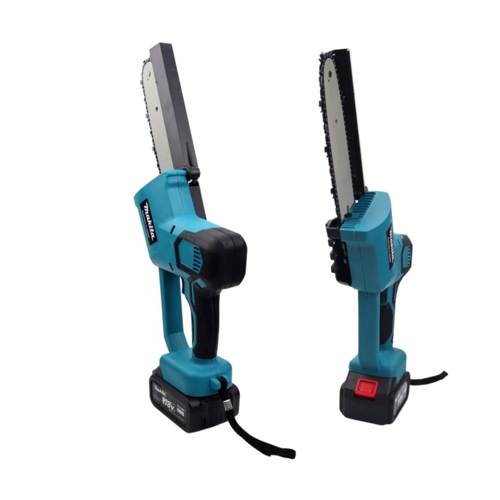 Máy cưa xích cưa gỗ cầm tay Makita size lớn 10 inch không chổi than dùng pin 10 cell