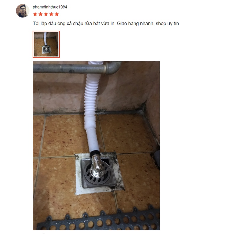 Thoát sàn máy giặt gắn ống xả nước, Nắp 8cm