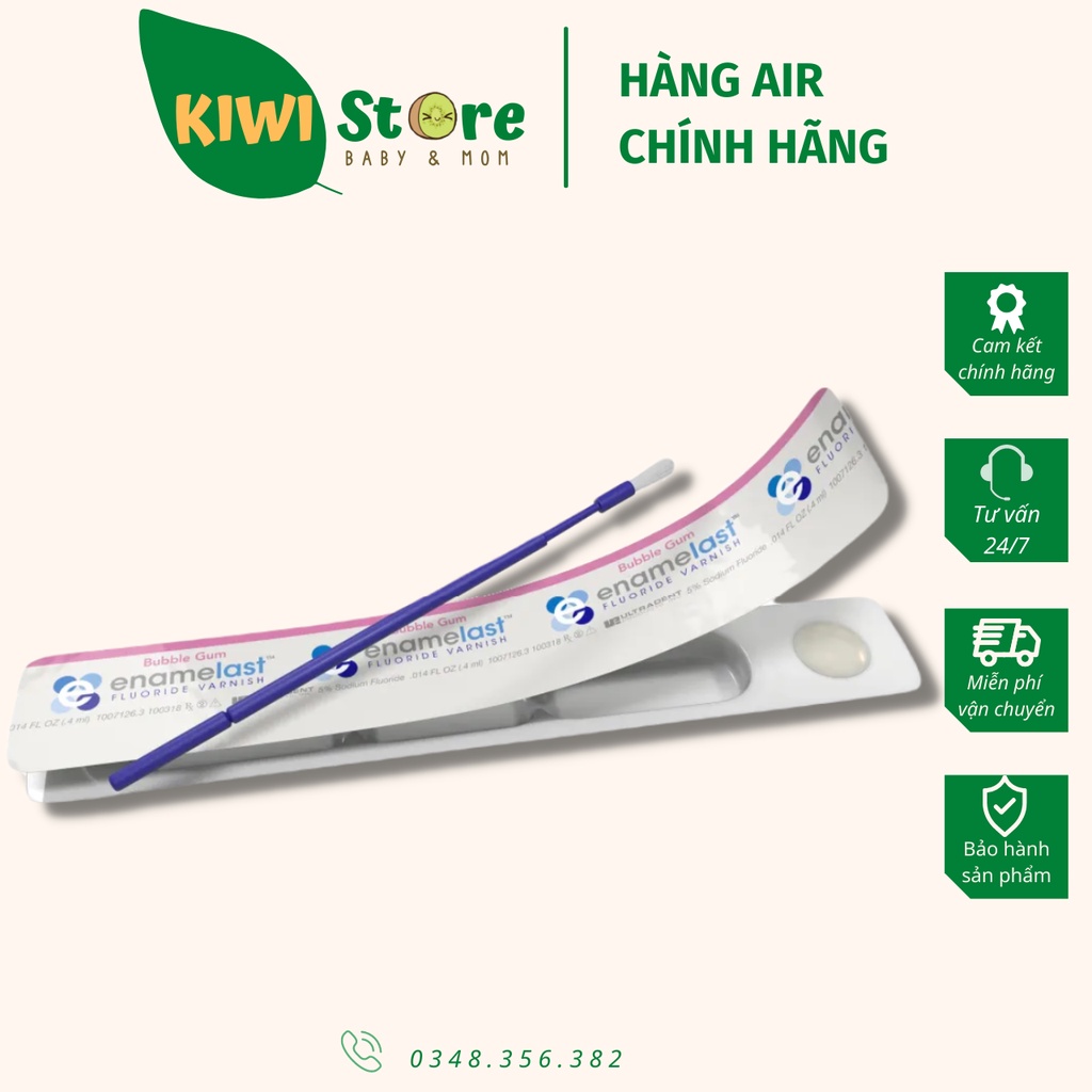 Gel bôi vecni flour viền đỏ Enamelast chống sâu răng cho trẻ em và người lớn, giảm ê buốt cho răng người lớn