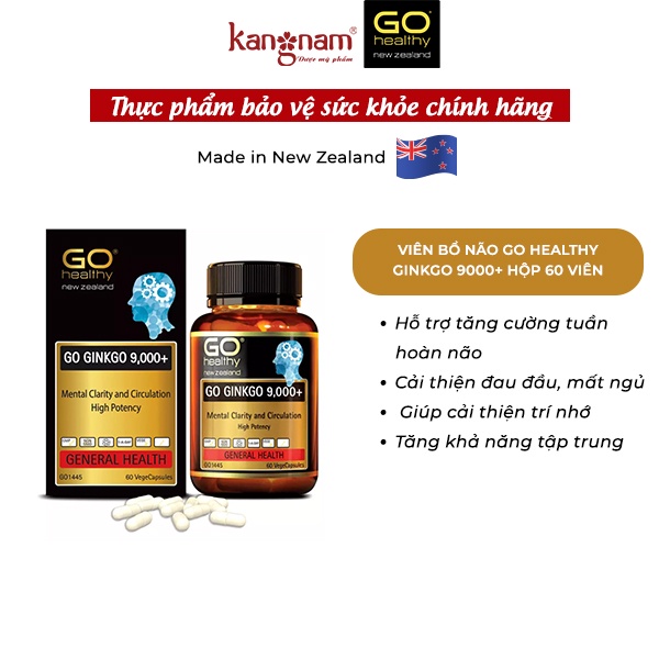 Viên Bổ Não Go Healthy Ginkgo 9000+ Hộp 60 viên