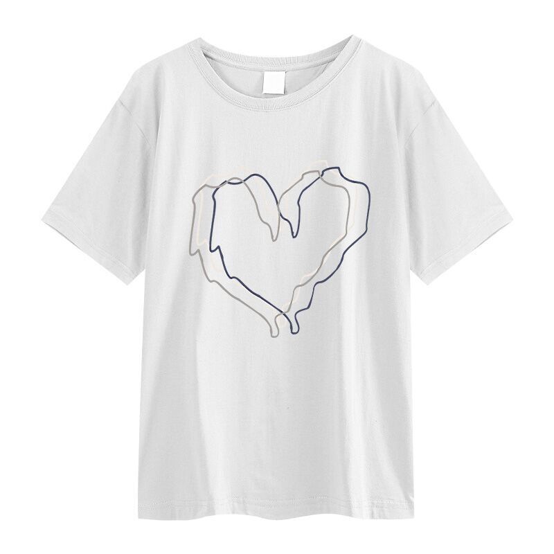 Xiaozhainv Áo thun tay ngắn dáng rộng phong cách hiphop thời trang cho nữ