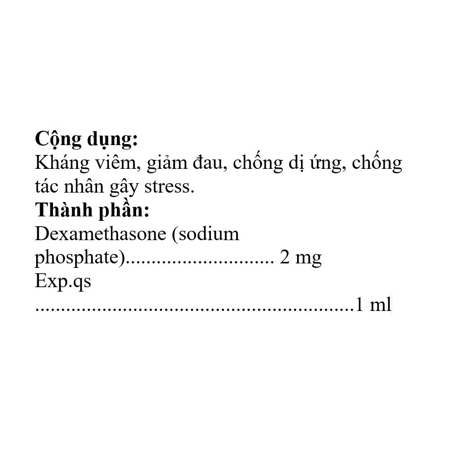 Dexa Vmd 100ml k.h.áng viêm, hạ s.ốt trên trâu, bò, gà, vịt, heo