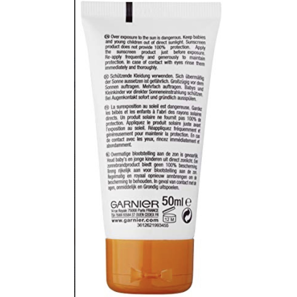 KEM CHỐNG NẮNG GARNIER AMBRE SOLAIRE SENSITIVE EXPERT, SPF50+,40ML- 50ML, HÀNG NỘI ĐỊA ĐỨC