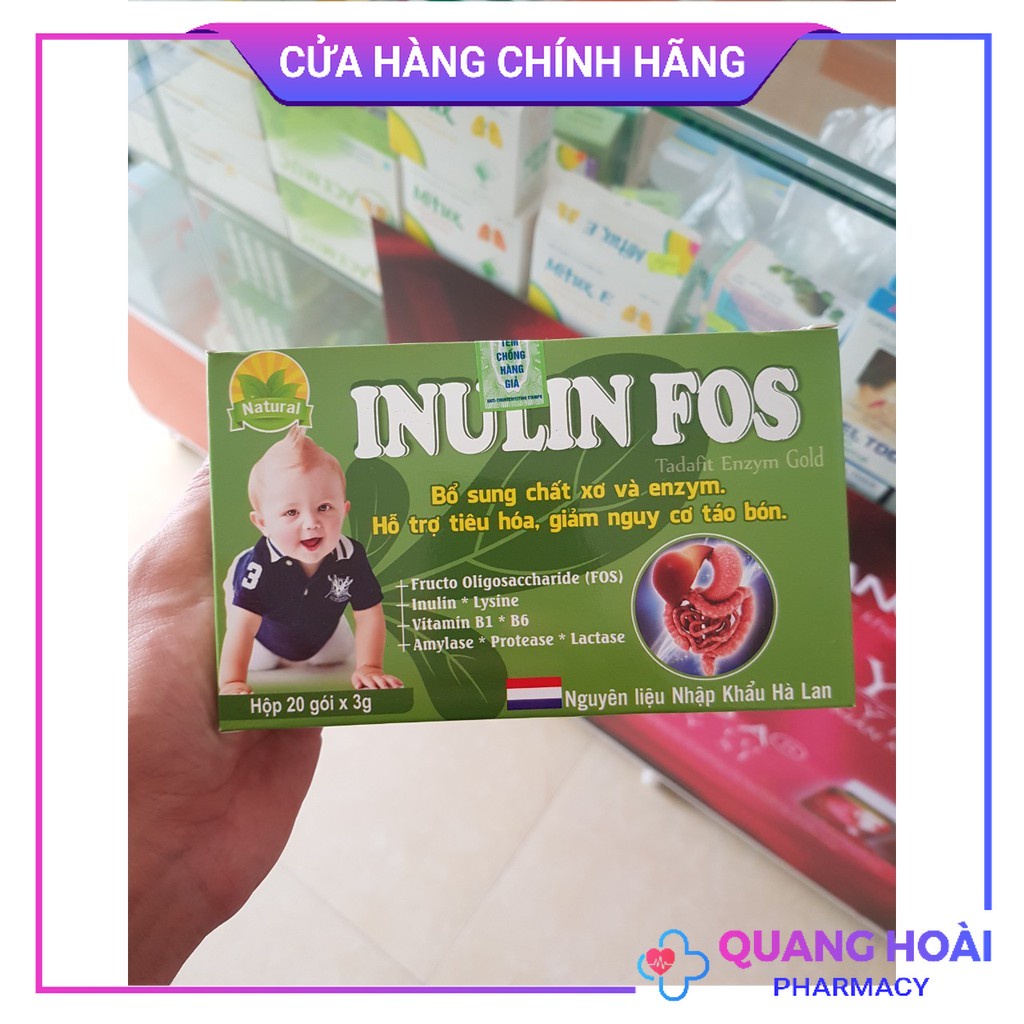 Inulin Fos - Bổ sung chất xơ và enzym, Hỗ trợ tiêu hóa và giảm nguy cơ táo bón.