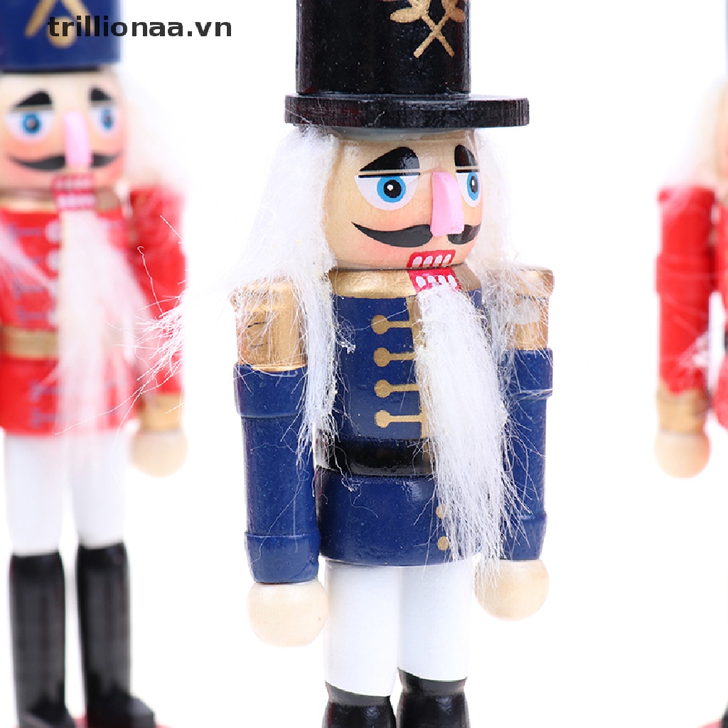 1 Con Rối Gỗ 12cm Trang Trí Giáng Sinh Năm Mới