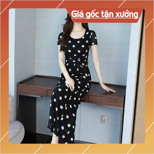 [Ảnh Thật] Jumpsuit Dài Lụa Cao Cấp Ống Suông Tôn Dáng Thướt Tha Jumt Dự Tiệc, Đi Biển, Cưới Chấm Bi Cổ Tròn Sang Trọng