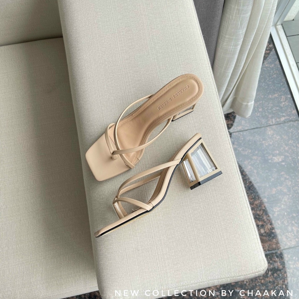 Dép Guốc nữ xỏ ngón gót vuông cao 7 phân mã V7