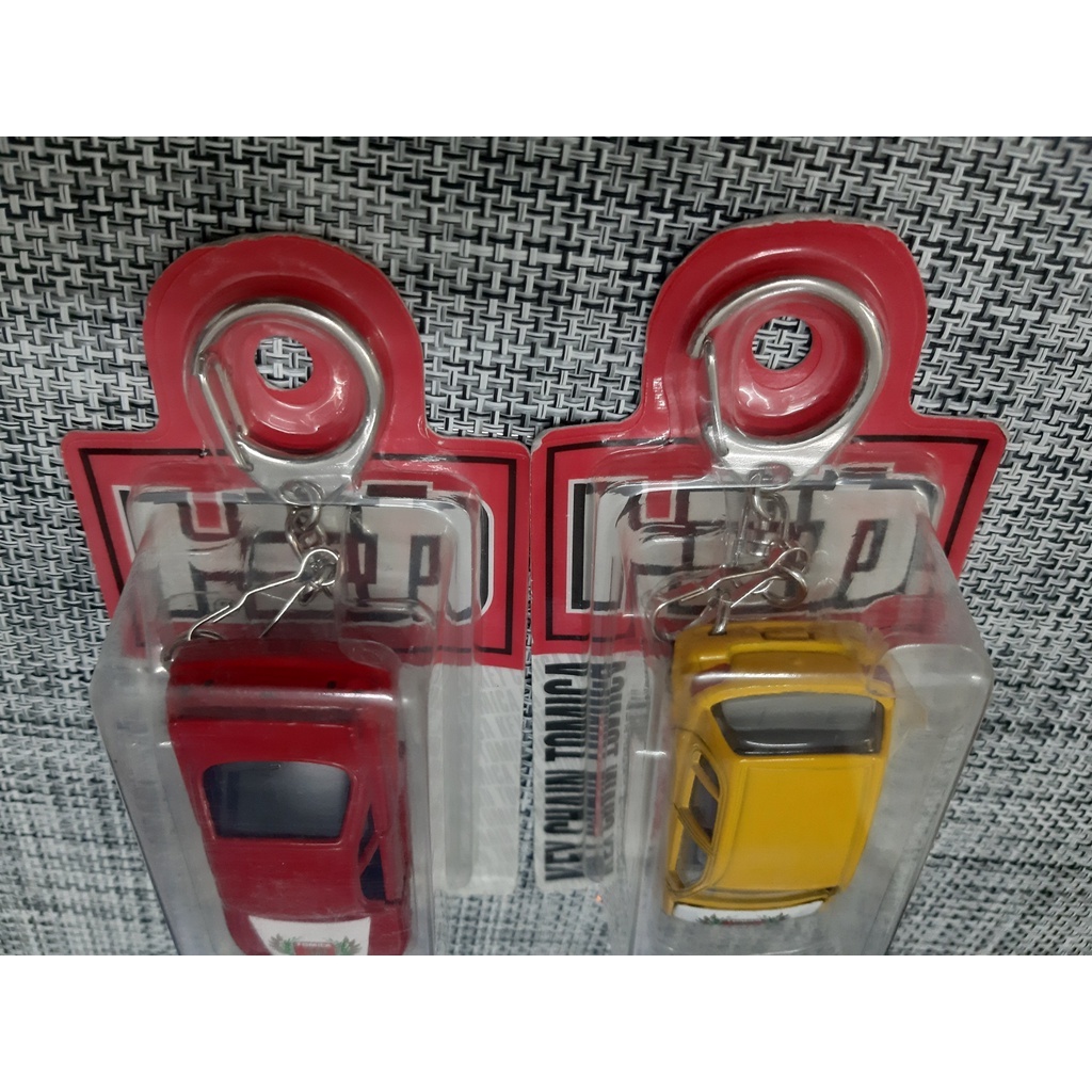 Bộ mô hình Hiếm Tomica Keychain 30th Anniversary y2000 Made in China L3 Toyota Vitz Yellow White - C3 Nissan Skyline GTR