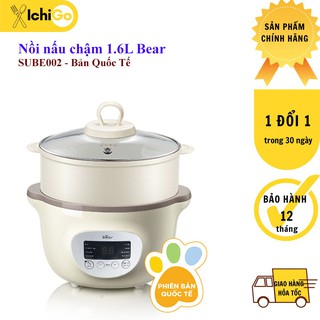 Nồi nấu cháo, nồi hầm, nấu chậm 1.6L Bear SUBE002,kèm lồng hấp 1 đổi 1 trong 30 ngày bảo hành 12 tháng- ichigo_smarthome