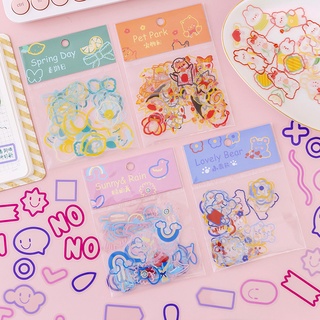 Sticker 45 miếng trong suốt xinh xắn