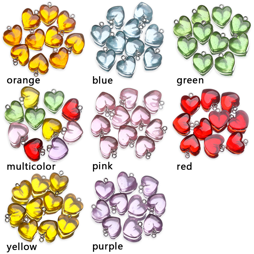 Bộ 10 Mặt Dây Chuyền Hình Trái Tim Xinh Xắn