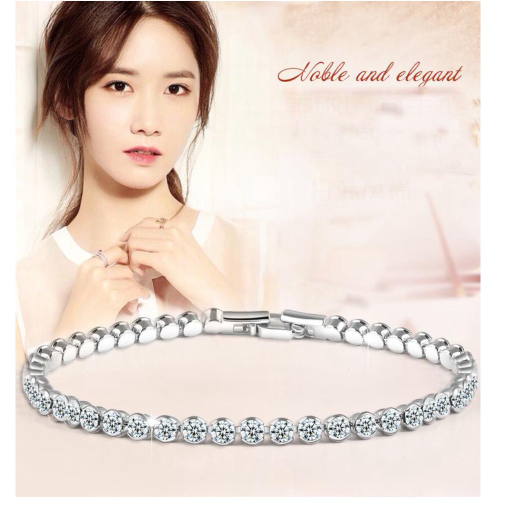 Vòng Tay Zircon Tròn  Sang Trọng Quí Phái HOT 2019  VTZIRCONTRONTRON04