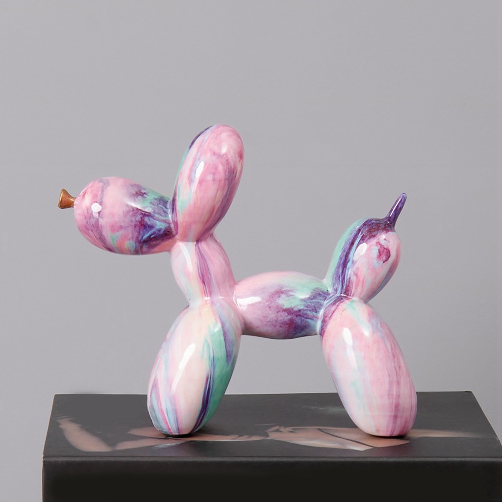 Tượng Cún Bong Bóng Bằng Nhựa Resin Trang Trí Phòng Khách Nghệ Thuật