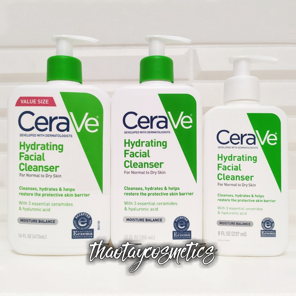 Sữa rửa mặt CeraVe Foaming /Hydrating Facial Cleanser cho da dầu /da khô