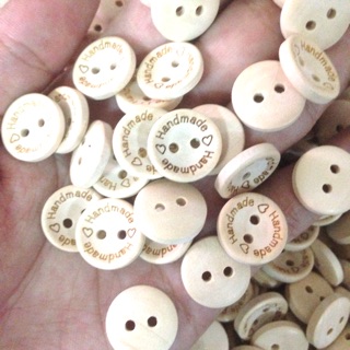 Set 20 nút gỗ handmade 1,5cm