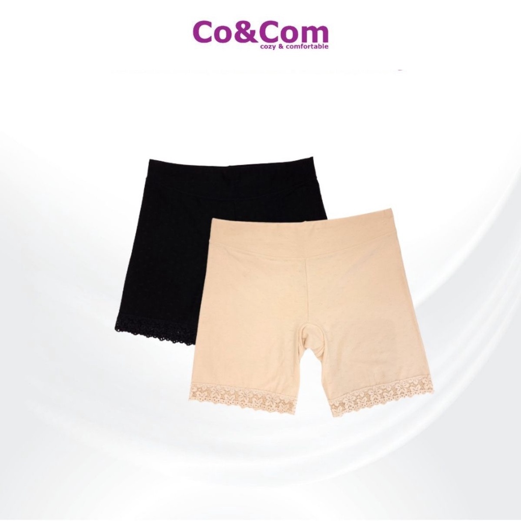 Quần Váy Nữ Dáng Đùi Chất Cotton Thông Hơi Phối Ren Cao Cấp Co&Com QV5164