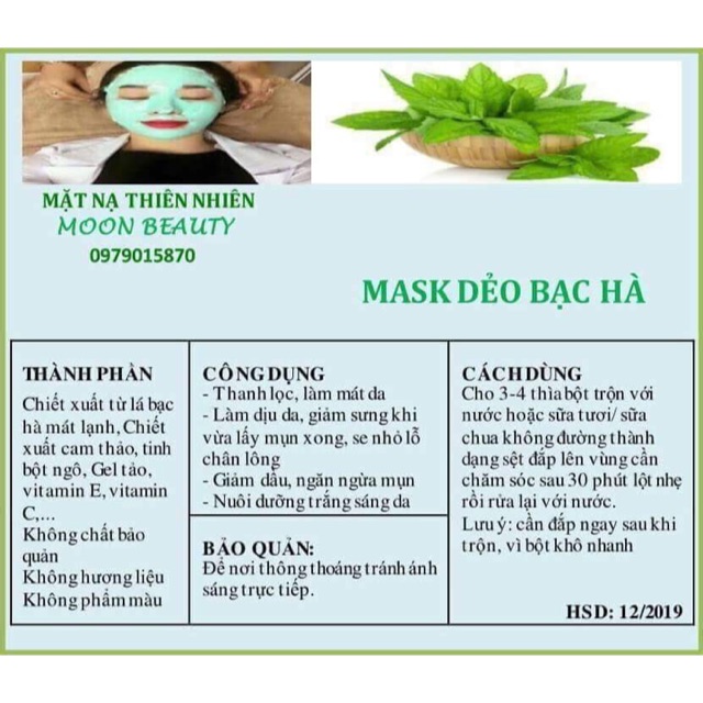 MASK DẺO BẠC HÀ