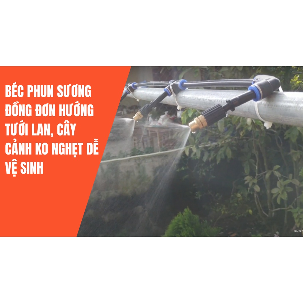Trọn bộ tưới phun sương vườn lan vườn cây cảnh hoa hồng 20 béc phun sương đồng ráp sẵn bảng điện - MHL