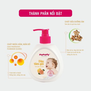 Dầu Tắm gội Thiên nhiên tinh dầu vỏ bưởi an toàn cho da bé Mamamy 150ml/chai