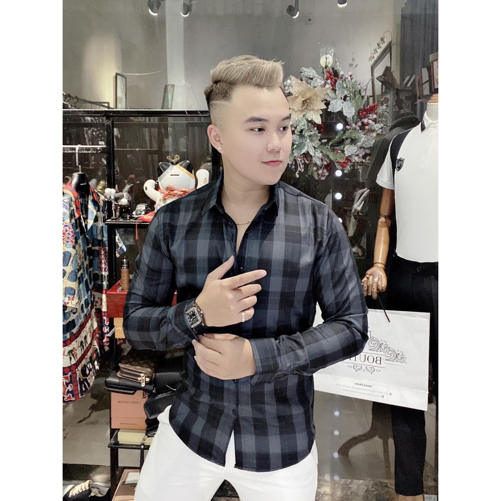 ÁO SƠ MI NAM KATE LỤA MỸ IN SỌC CHÌM CỰC XỊN XÒ m991 | BigBuy360 - bigbuy360.vn