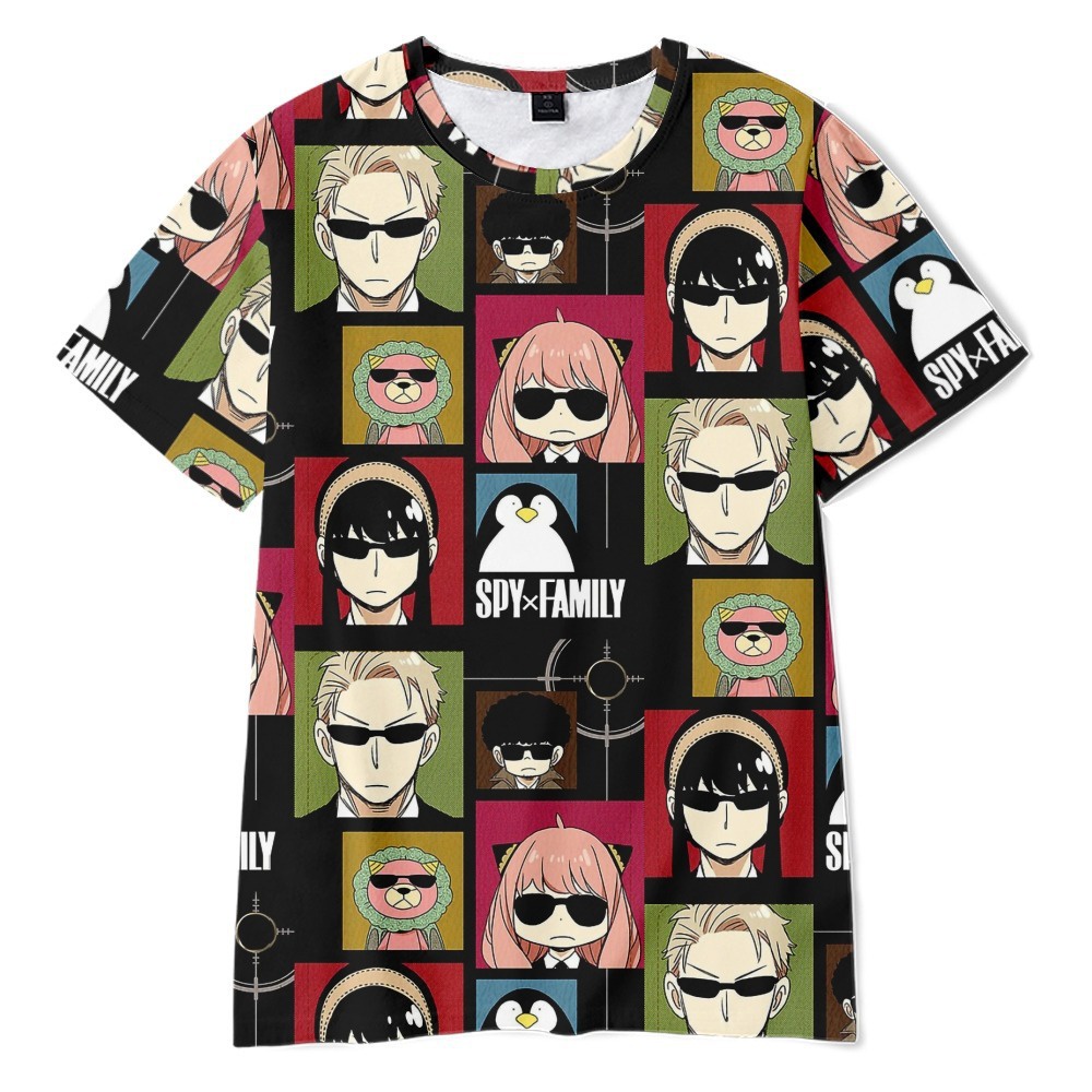 Áo Thun Tay Ngắn Dáng Rộng In Hình Anime SPY x FAMILY Thời Trang Unisex Giản Dị