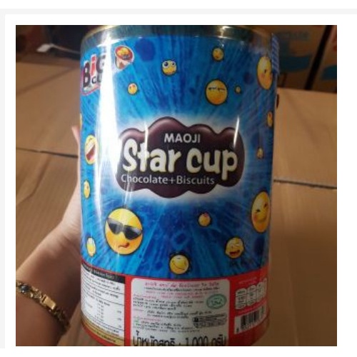 [Giá Sỉ] Bánh Maoji Star Cup Thái Lan hộp 1000gr siêu to khổng lồ ăn là nghiền