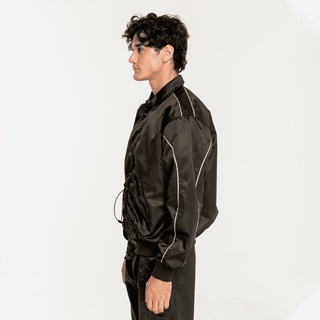 Áo khoác dù Unisex FOMO DRAWSTRING JACKET (Black)