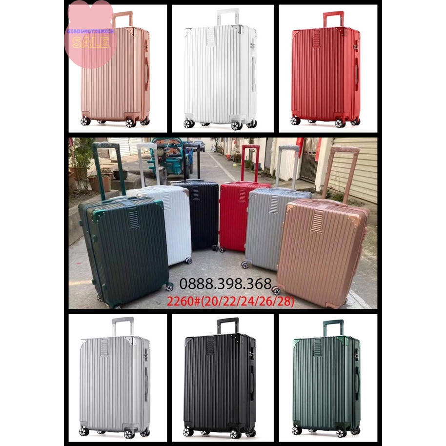 Vali Kéo Vali Du Lịch Cao Cấp Chống Va Đập Đủ size To 20/22/24/26/28inch Bảo Hành 2 Năm