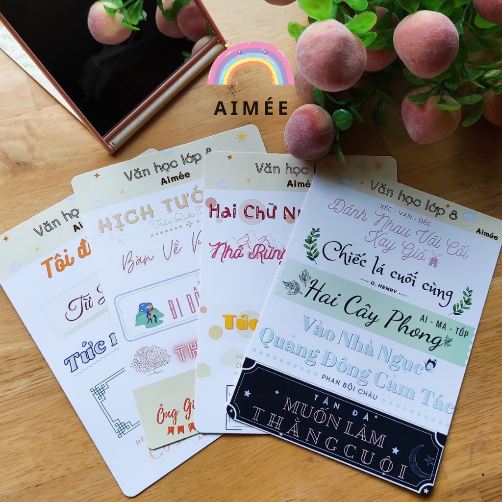 CŨ - Sticker ngữ văn 8, tiêu đề văn học 8 | AIMÉE