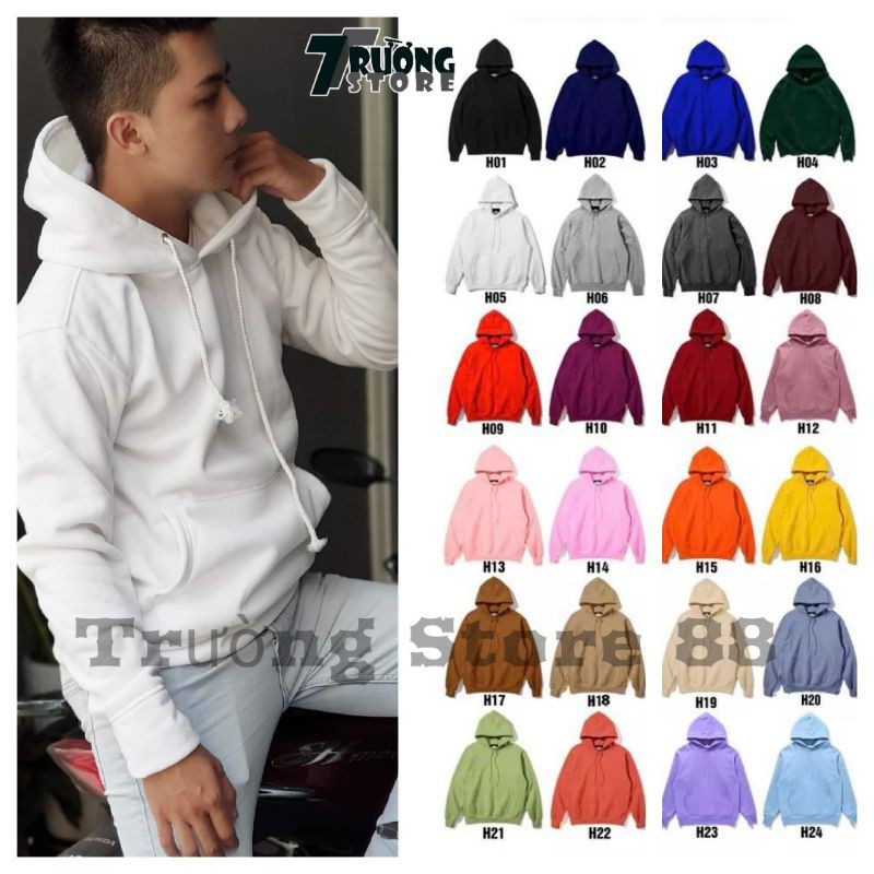 Áo Hoodie Unisex nỉ bông ❤ FREESHIP ❤ Áo khoác nỉ chui đầu 2 lớp dày dặn chất lượng ( M13-24) | BigBuy360 - bigbuy360.vn