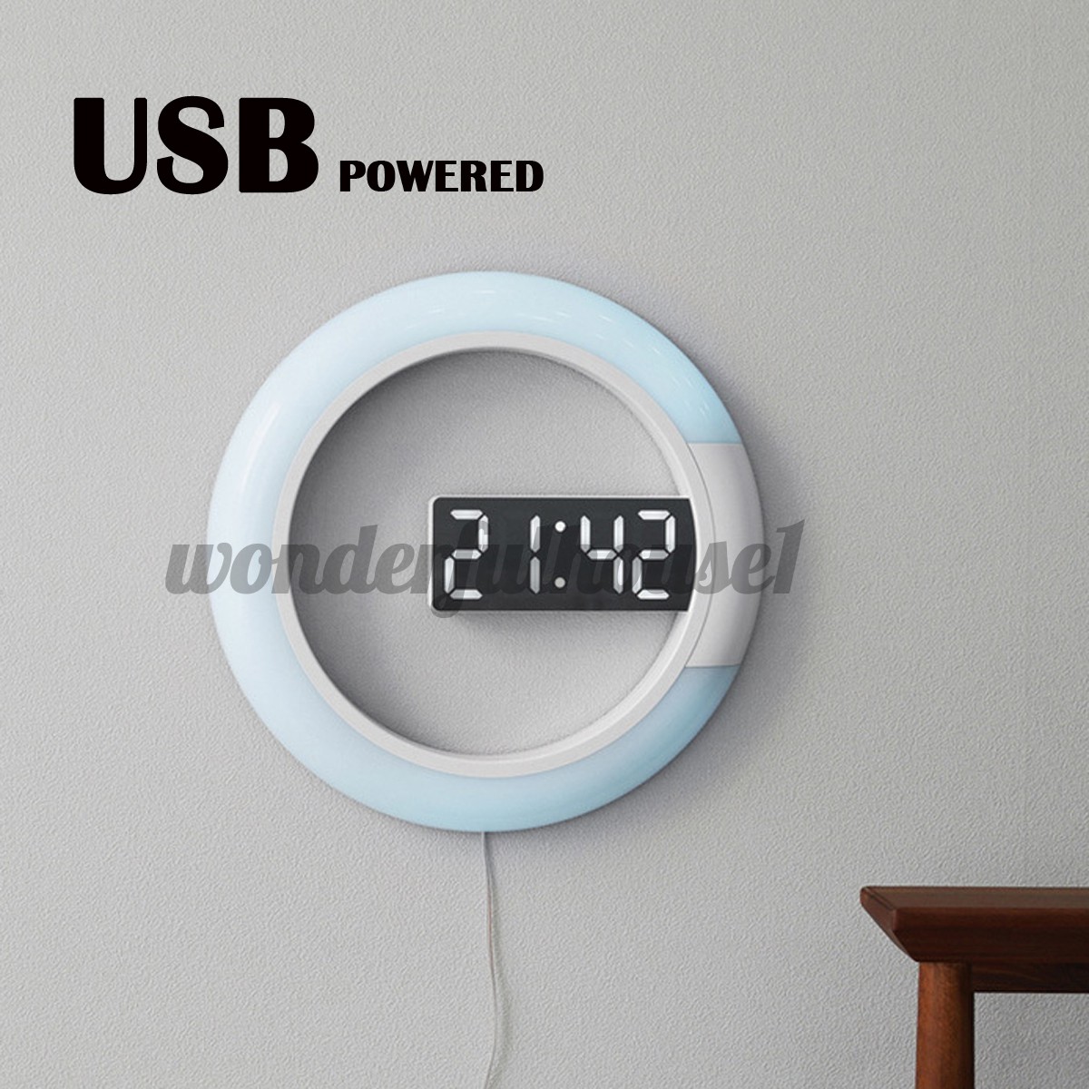 Đồng Hồ Led Điện Tử Điều Khiển Từ Xa 7 Màu Sáng Tạo