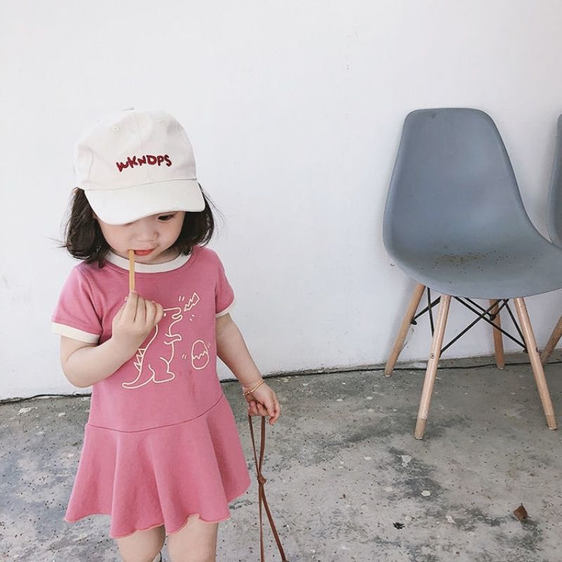 Combo 2 đầm khủng long cổ tròn dáng đuôi cá chất cotton siêu xinh JIMADO E1.101.100