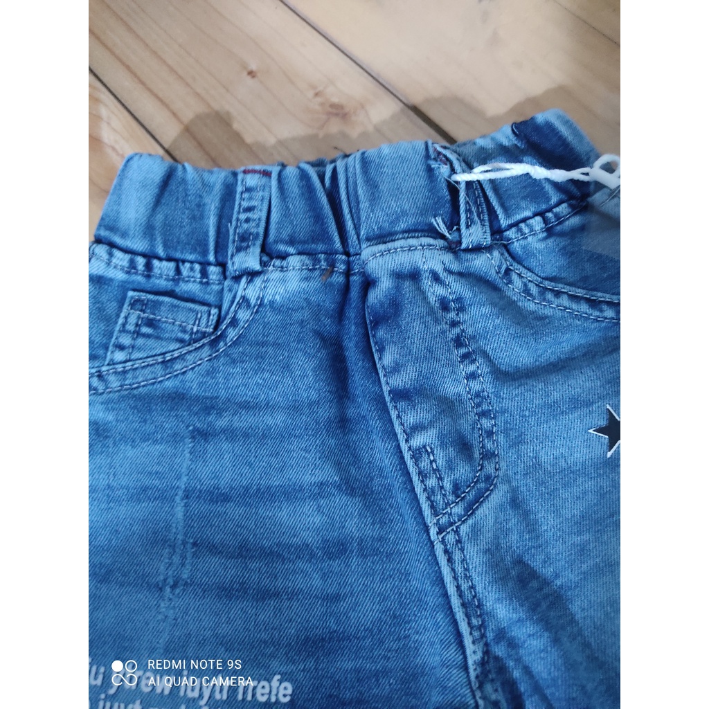 Quần ngố bò  Chất liệu giấy co giãn mềm cho bé trai