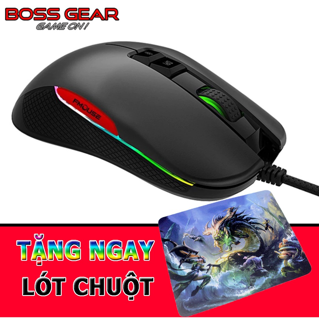 [Mã SKAMPUSHA7 giảm 8% đơn 250k]Chuột Gaming Fmouse F600 RGB ( Thiết Kế Đối XứngLED RGBPhần Mềm Riêng )