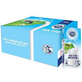 Thùng 12 hộp sữa tươi dutch lady không đường- 1 lít x 12 hộp