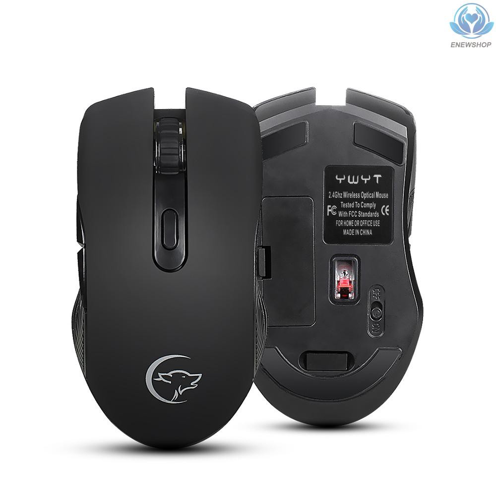 【enew】YWYT Wireless Gaming Mouse 2400DPI Adjustable DPI Mice with 2.4G and 10m/33ft Long Transmission Ergonomic Mice for Game and Office Use  Description: