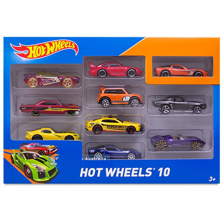 Bộ 10 xe đua mô hình Hotwheel bằng Kim Loại - Đồ chơi xe đua SIÊU BỀN cho bé