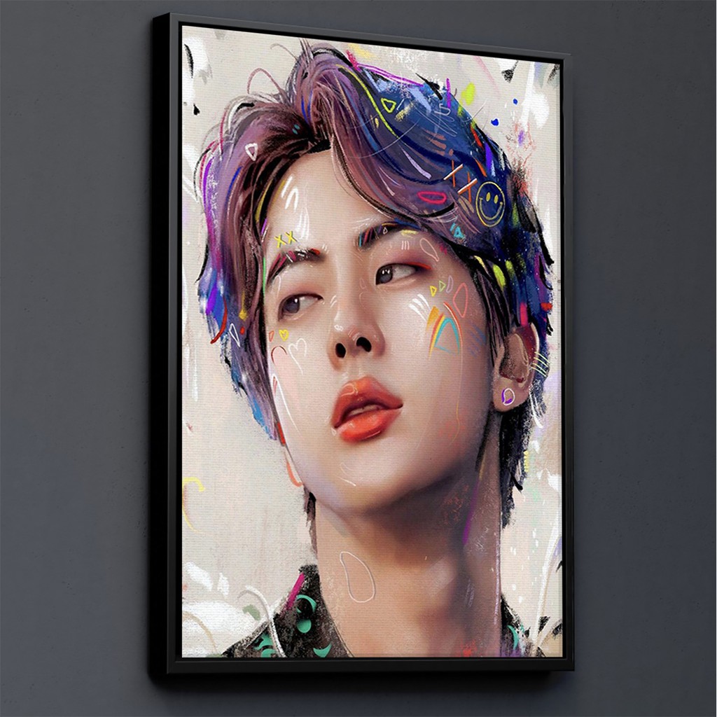 TRANH CANVAS K-POP BTS treo tường in theo yêu cầu - Jin 1