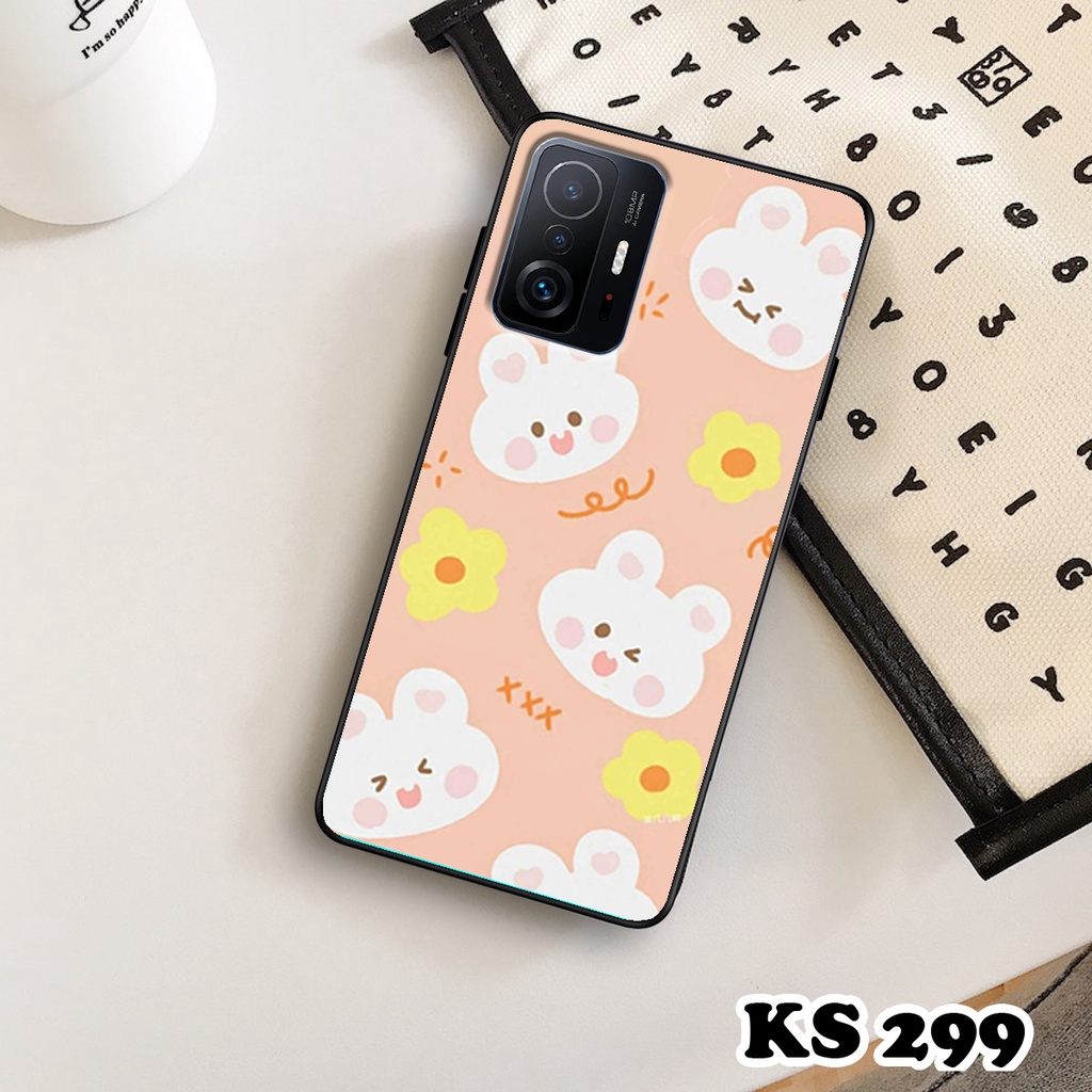 Ốp lưng Xiaomi Mi 11 5G - Xiaomi Mi 11T 5G - Xiaomi Mi 11T Pro 5G - Ốp in hình gấu &amp; thỏ đang yêu - Lưng nhám viền TPU