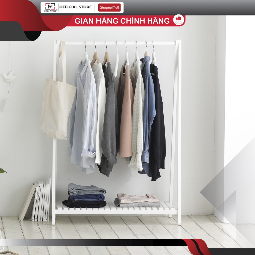 Giá treo quần áo chữ a lắp ráp 1 tầng size ngang 1 mét - A hanger 1F thương hiệu MW FURNITURE - Nội thất căn hộ