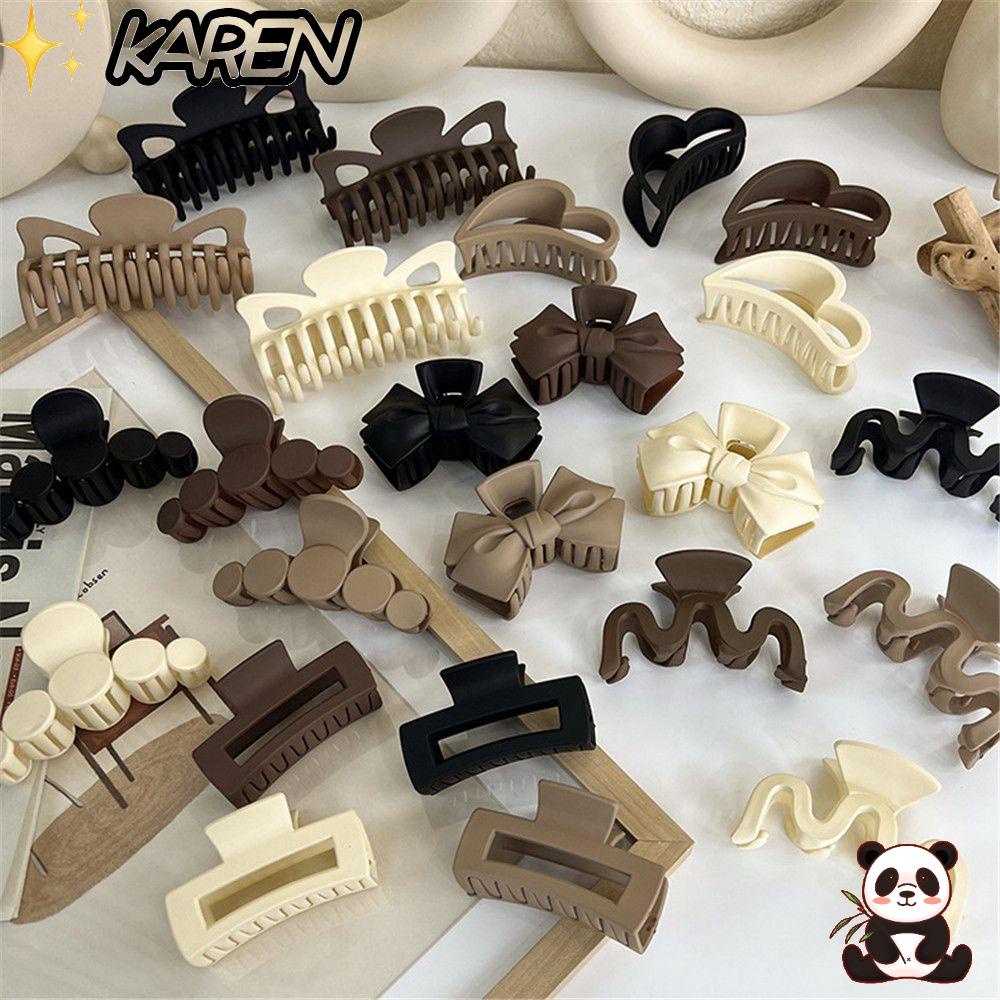 Kẹp Tóc Càng Cua Bằng Acrylic Màu Đen Thời Trang Cho Nữ