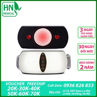 Đai massage bụng giảm mỡ, máy rung đánh tan mỡ bụng cao cấp - rung, chườm nóng, sạc 12v